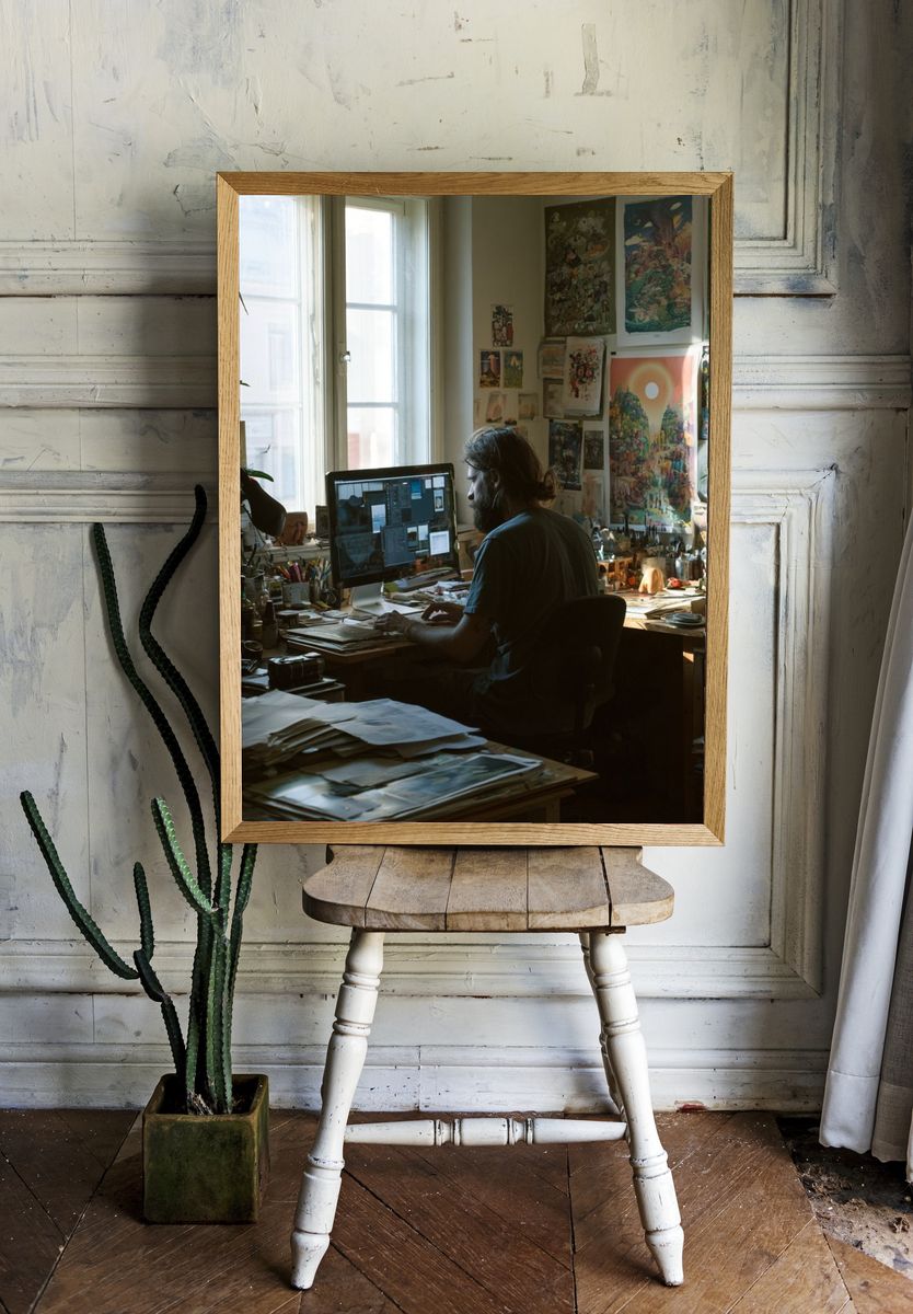 Artist Studio Interior Photography Poster. room preview