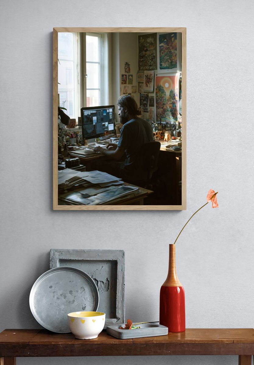 Artist Studio Interior Photography Poster. — room view 3