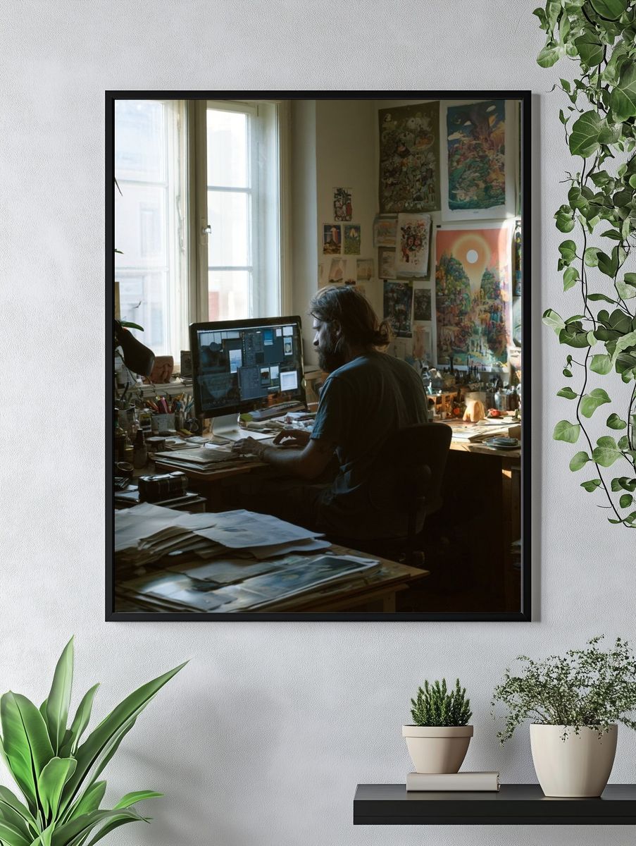 Artist Studio Interior Photography Poster. — room view 4