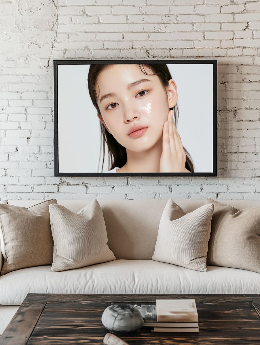 Minimalist Beauty Portrait Print. room preview
