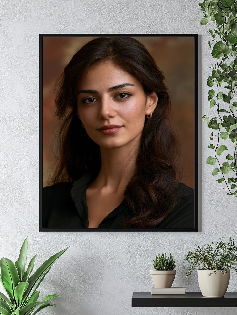 Elegant Woman Portrait Print. — room view 4