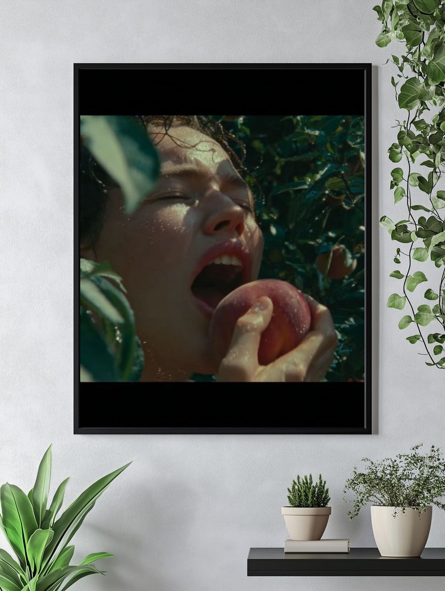 Peach Orchard Portrait Photography Print. — room view 4