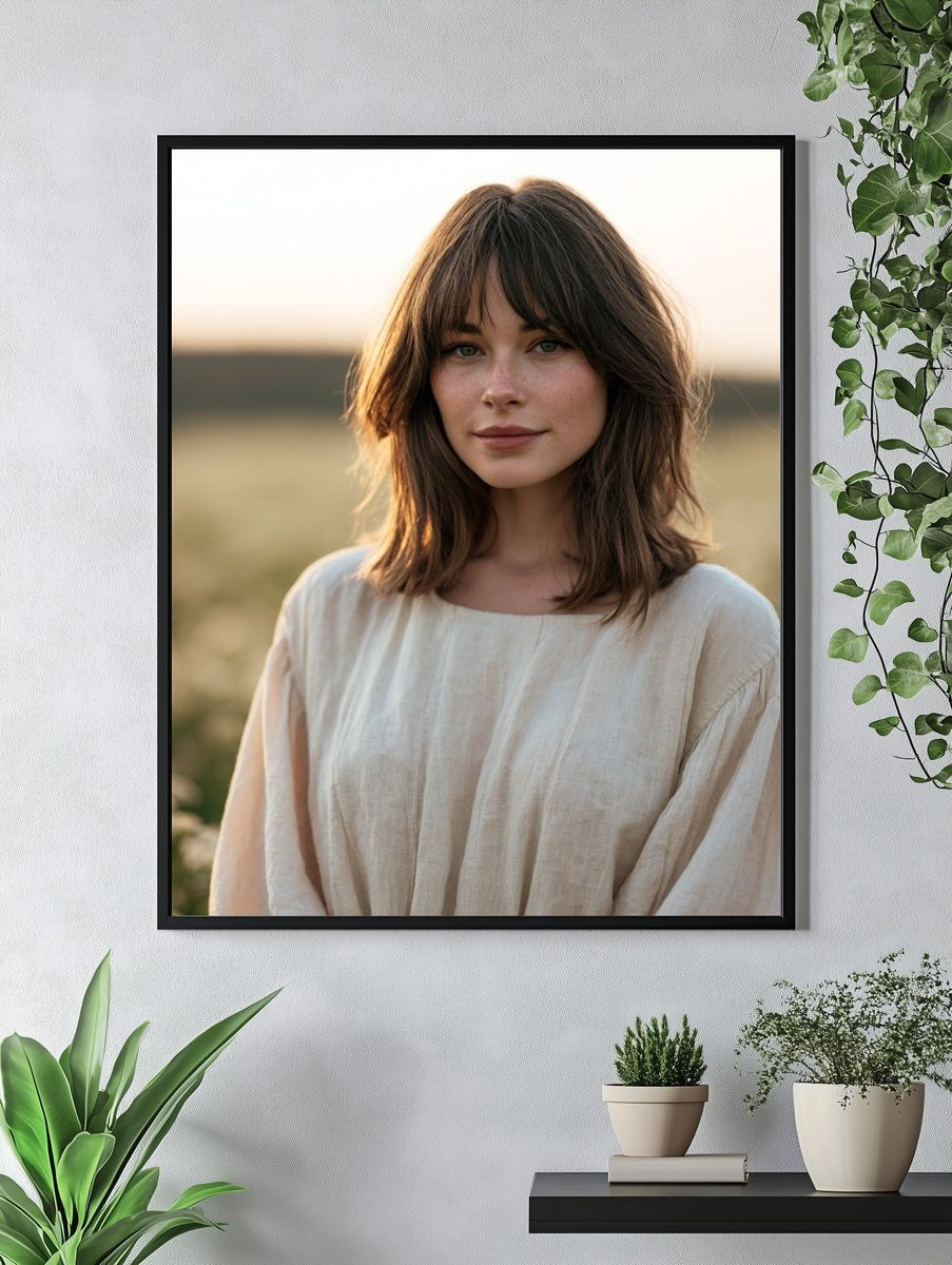 Golden Field Portrait Photography Poster. — room view 4