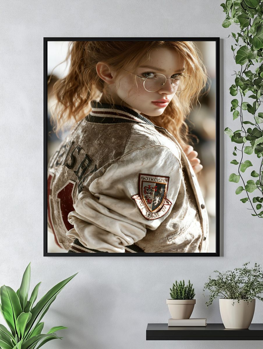 Red-Haired Portrait Photography Poster. — room view 4