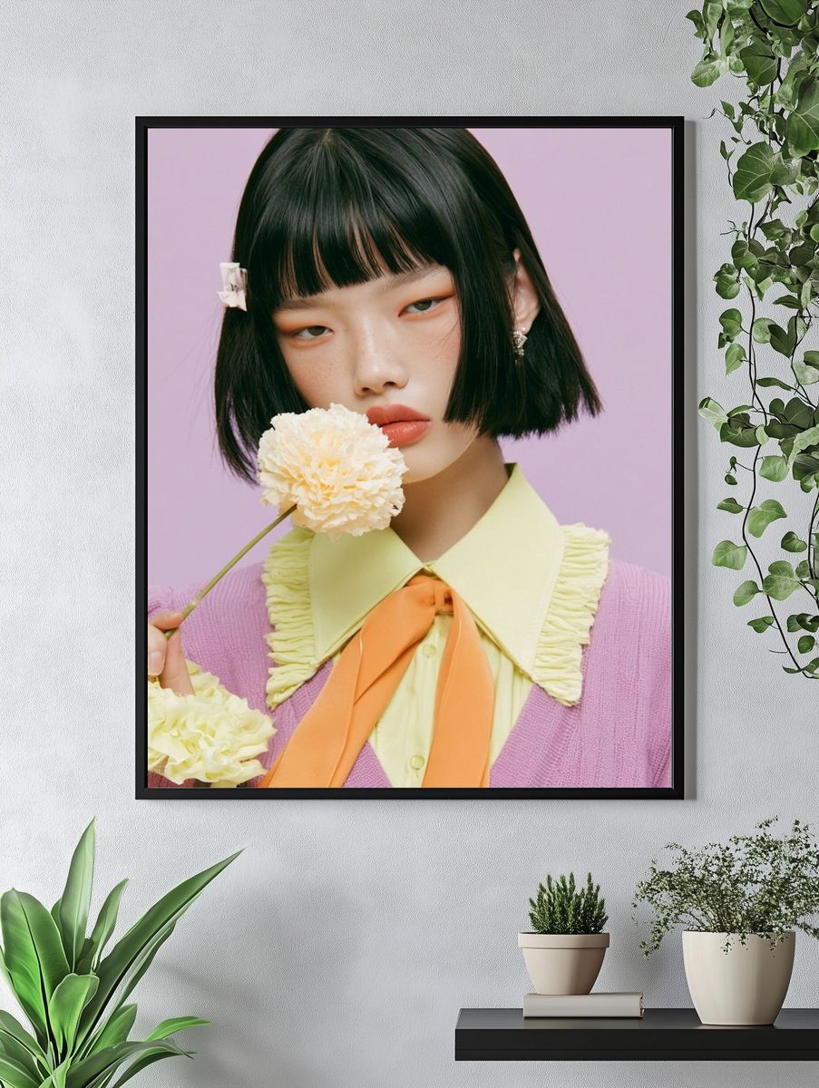 Pastel Fashion Portrait Poster. — room view 4