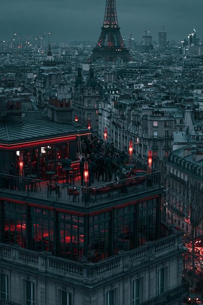 Eiffel Tower at Dusk Photography Poster.