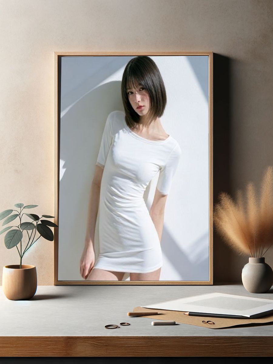 Minimalist Portrait Photography Poster. — room view 2