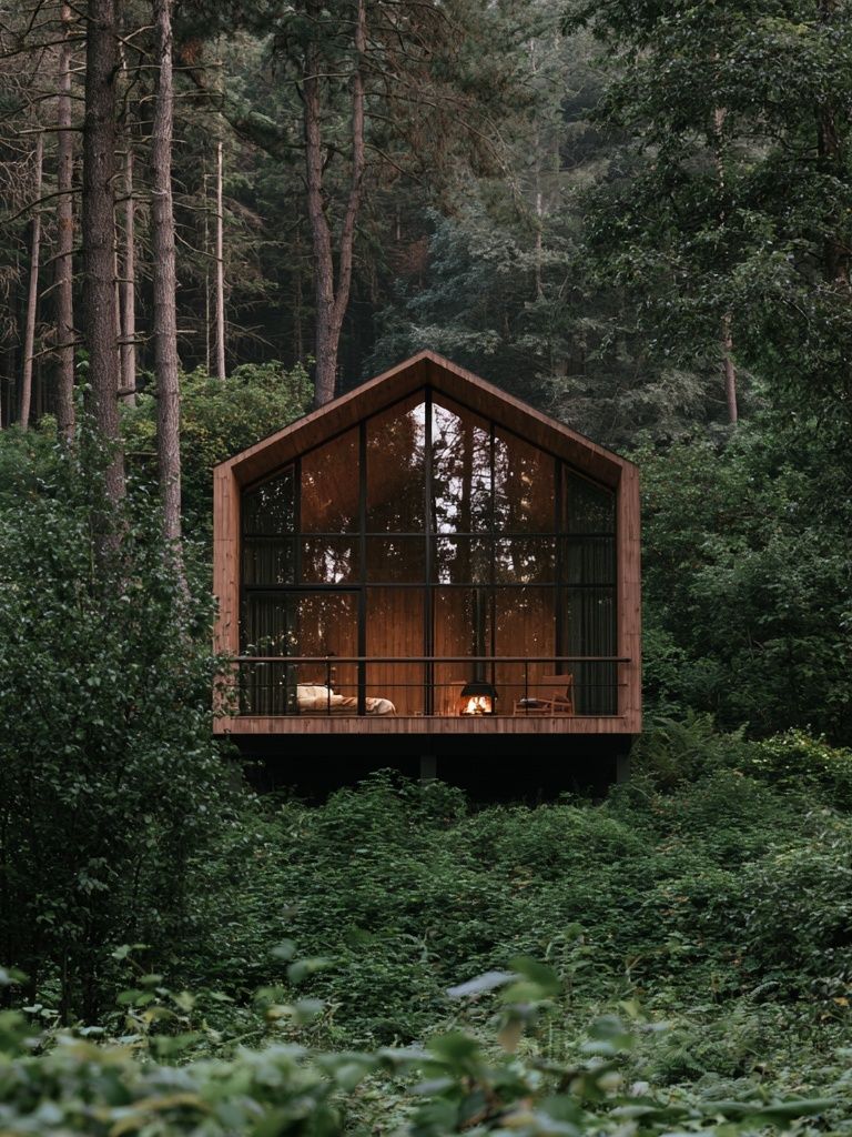 Forest Cabin Retreat Photography Poster. poster — photography art