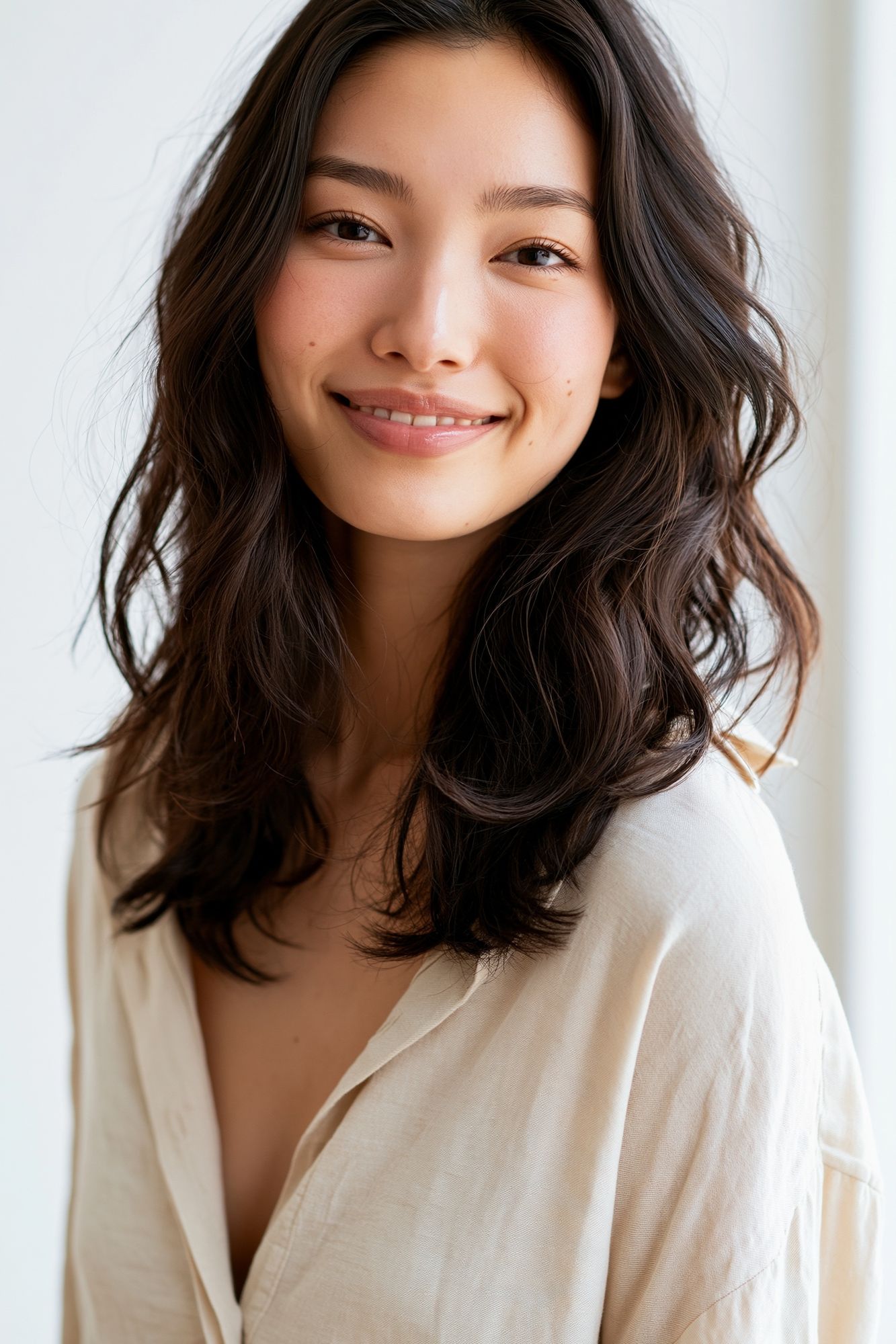 Smiling Woman Portrait Print. poster detail