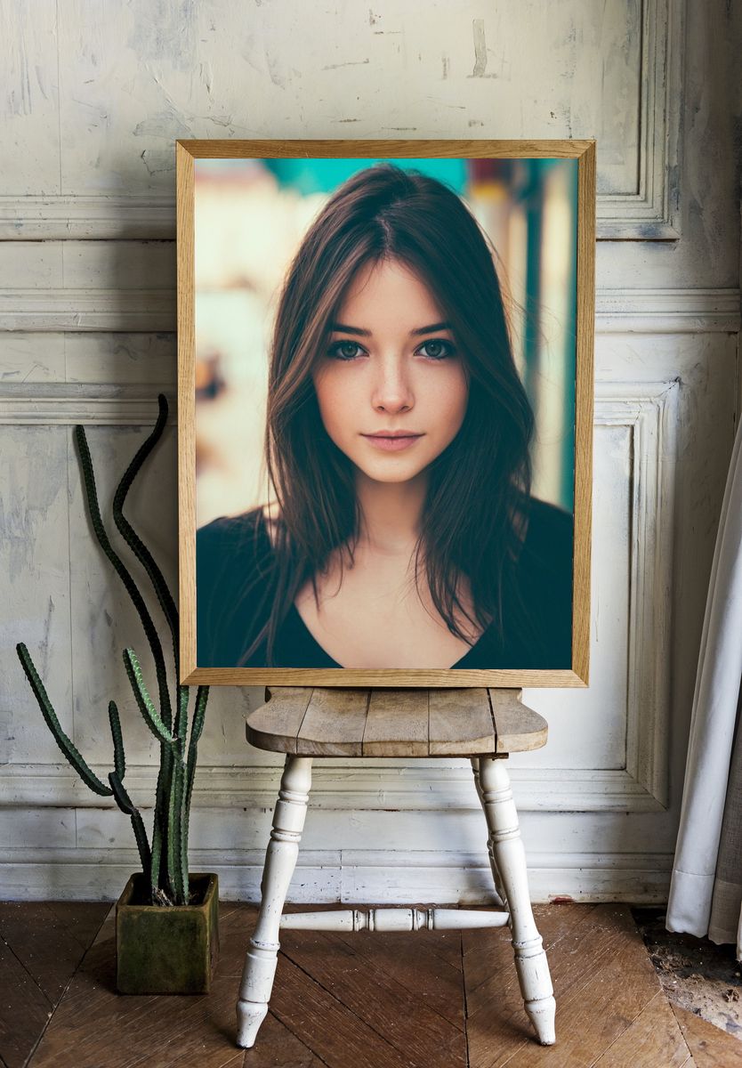 Young Woman Portrait Photography Poster. room preview