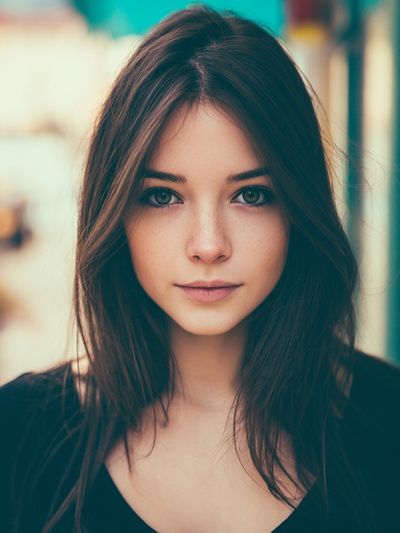 Young Woman Portrait Photography Poster. poster