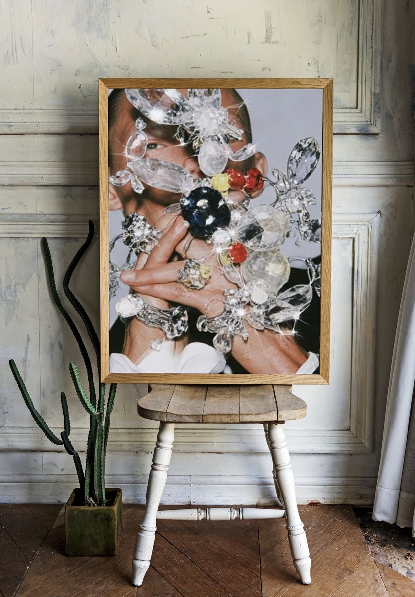 Crystal Floral Portrait Print. — room view 1