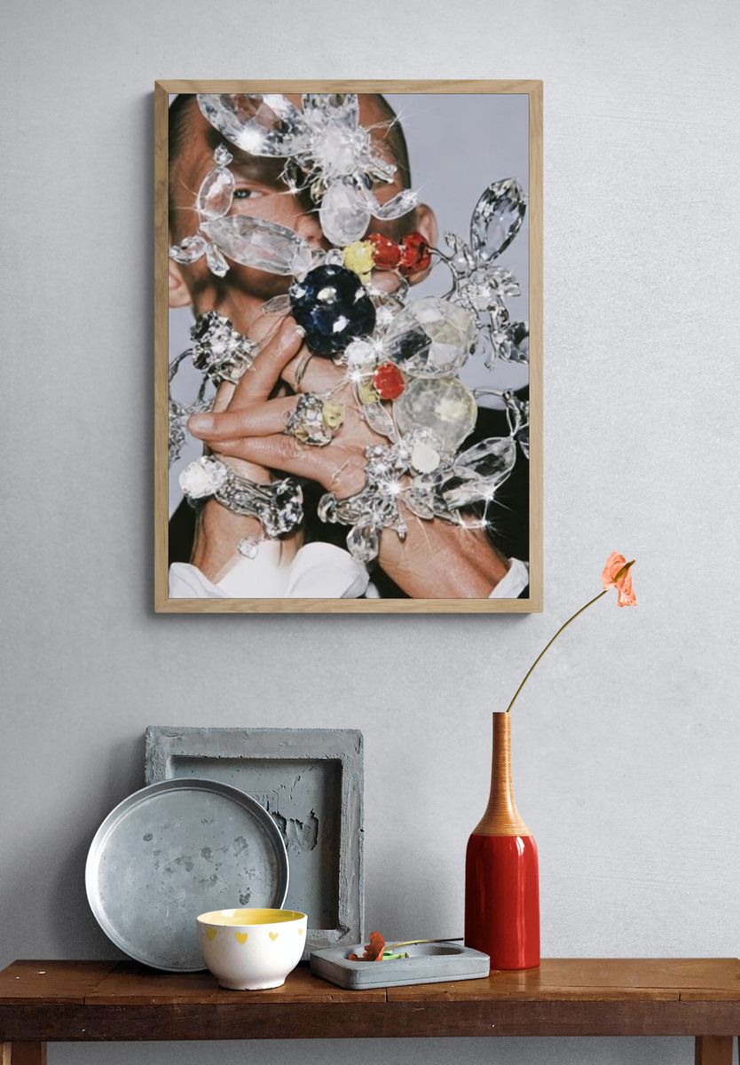 Crystal Floral Portrait Print. — room view 3