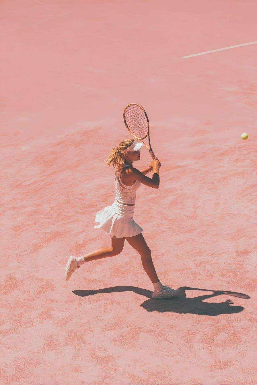 Pink Tennis Court Photography Poster. poster — photography art