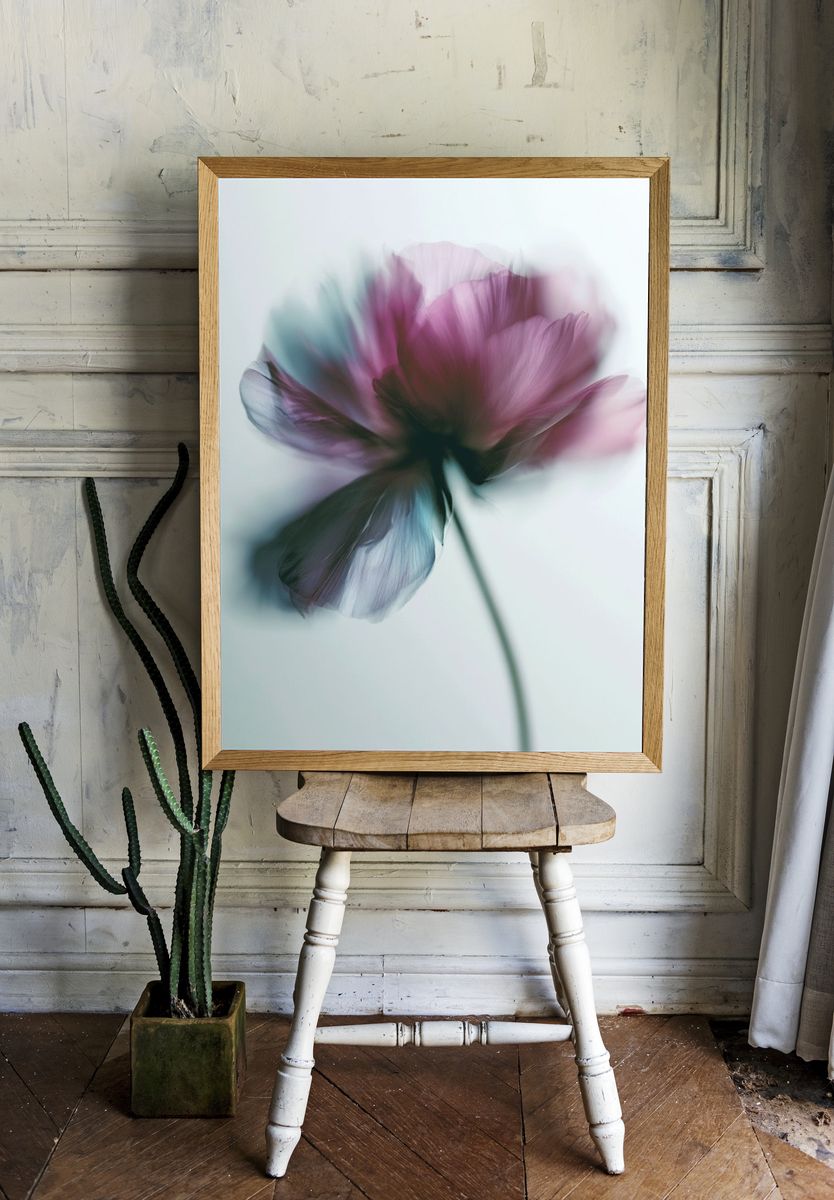 Blurred Flower Photography Poster. room preview
