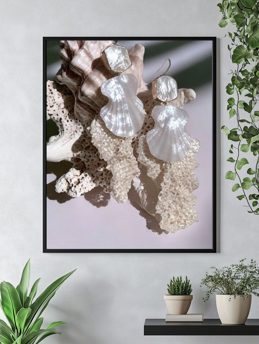 Seashell Still Life Photography Poster. — room view 4