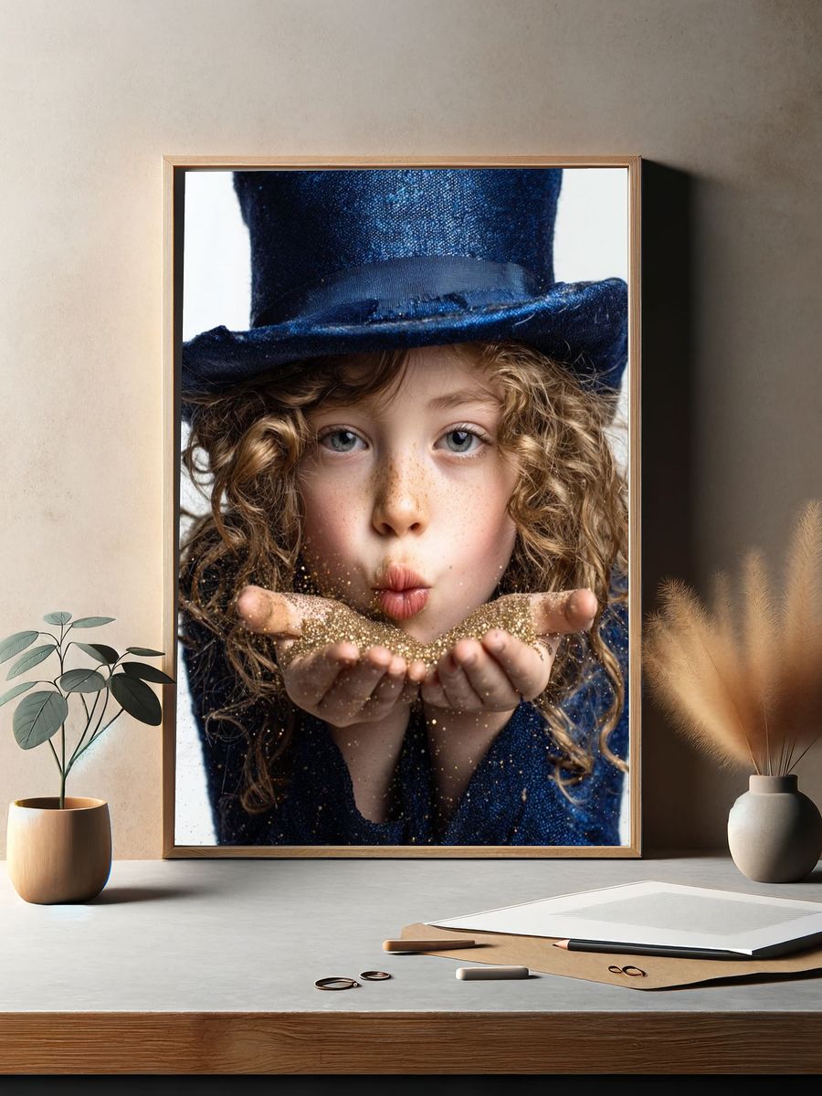 Sparkling Child Portrait Poster. — room view 2