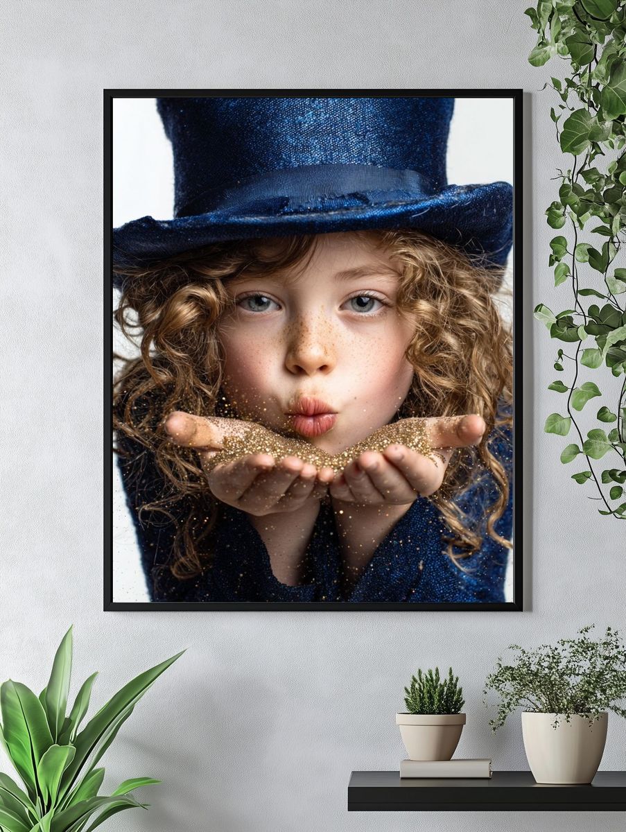 Sparkling Child Portrait Poster. — room view 4