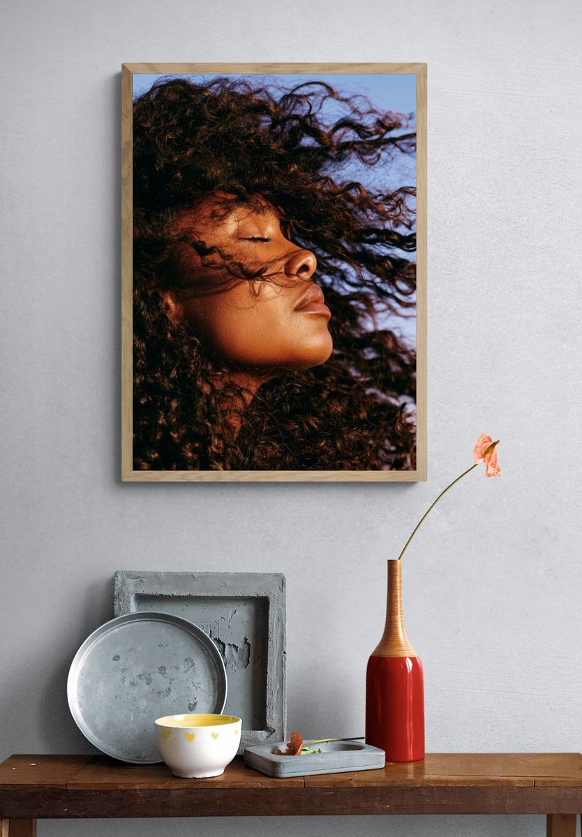 Windblown Portrait Photography Poster. — room view 3