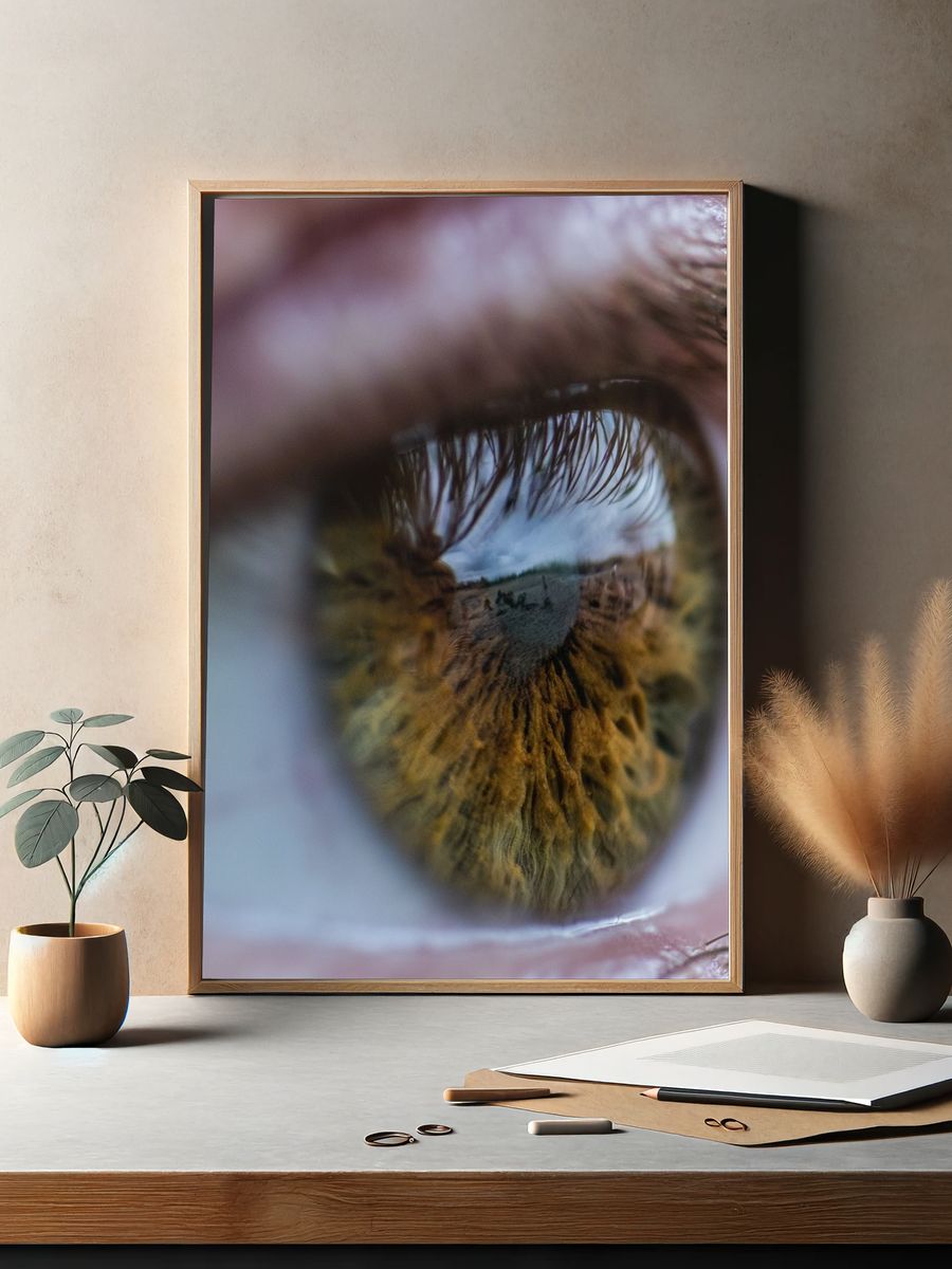 Reflective Eye Photography Poster. — room view 2