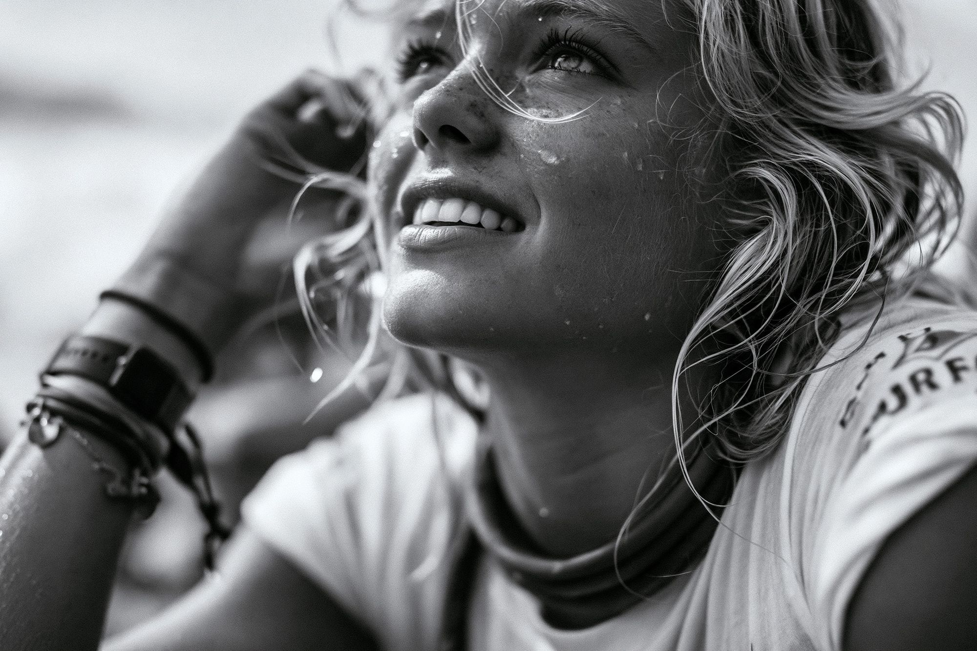 Surf Portrait Black-White Poster. poster — photography art