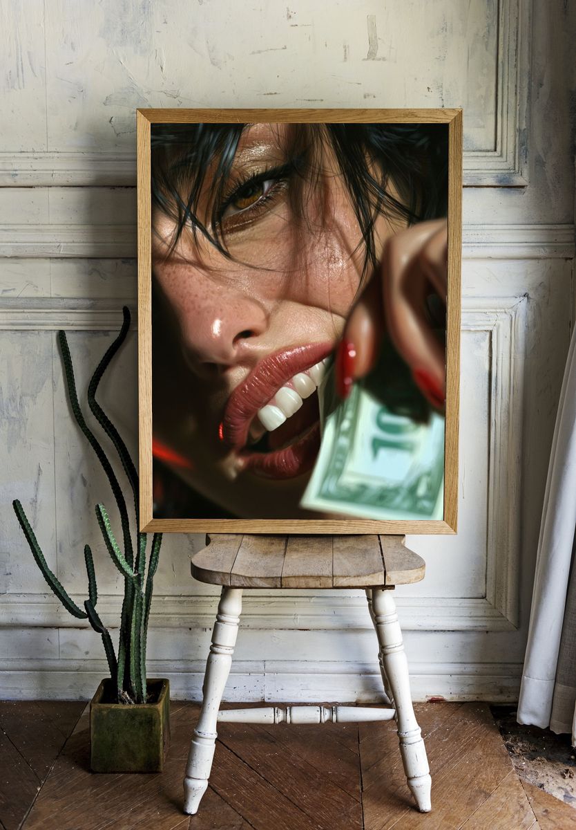 Close-Up Portrait — Photography Print. room preview