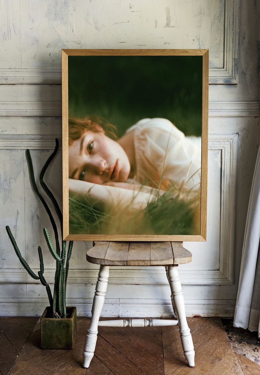 Dreamy Meadow Portrait Print. — room view 1