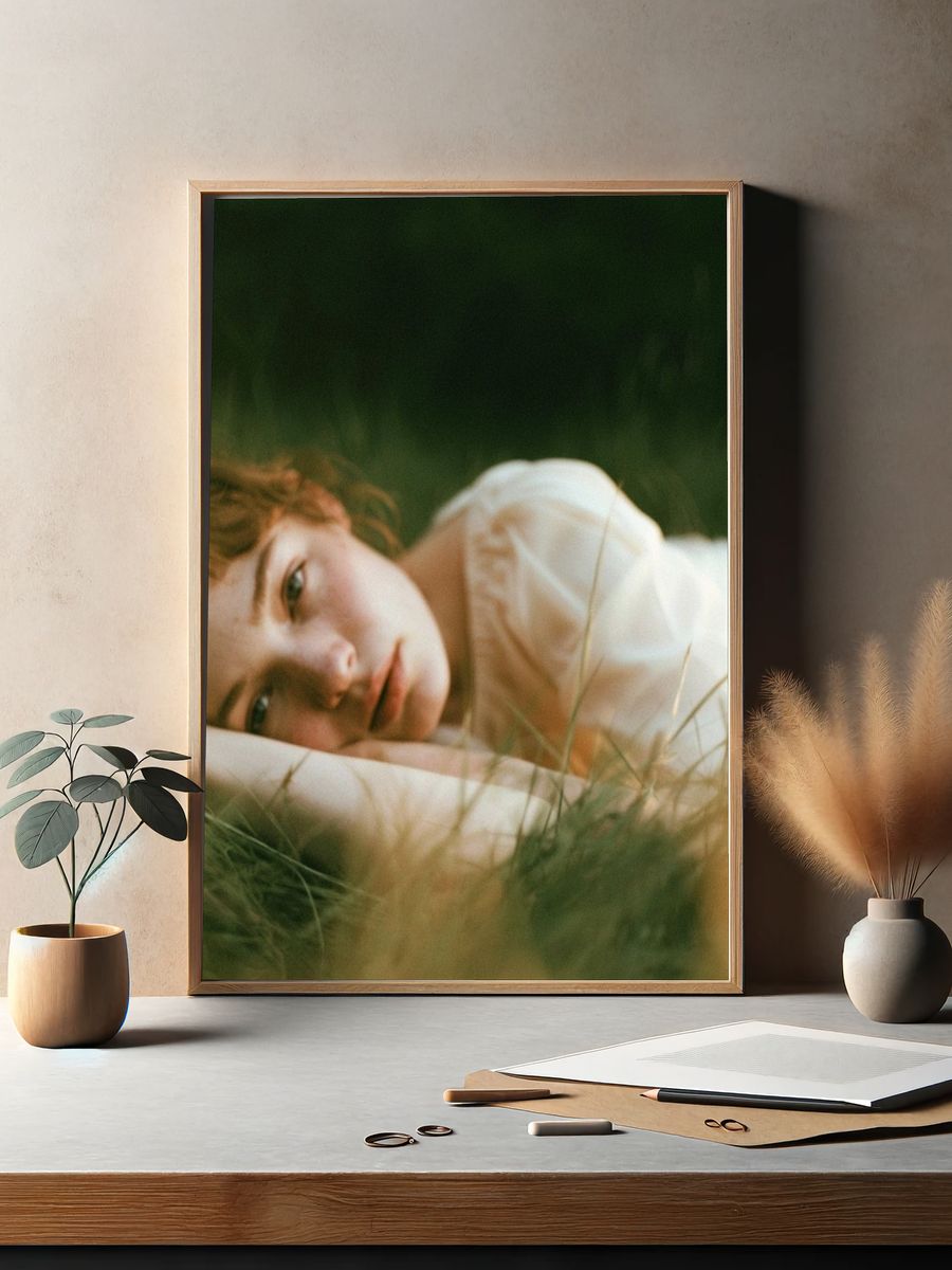 Dreamy Meadow Portrait Print. — room view 2