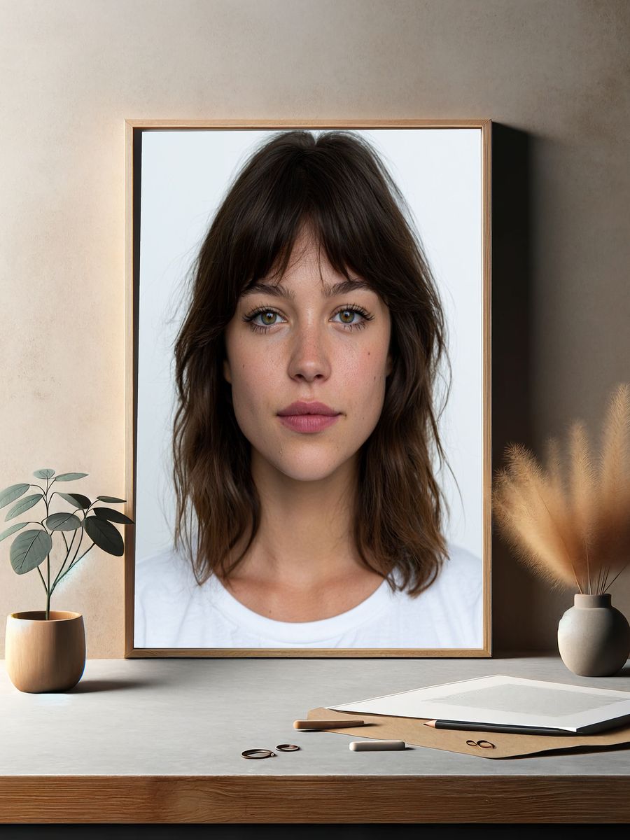 Minimalist Female Portrait Print. — room view 2
