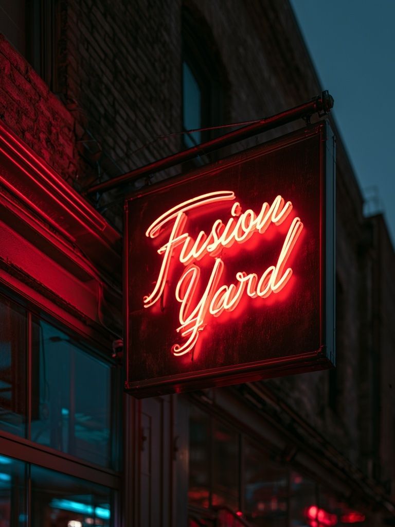 Fusion Yard Neon Sign Poster. poster — photography art
