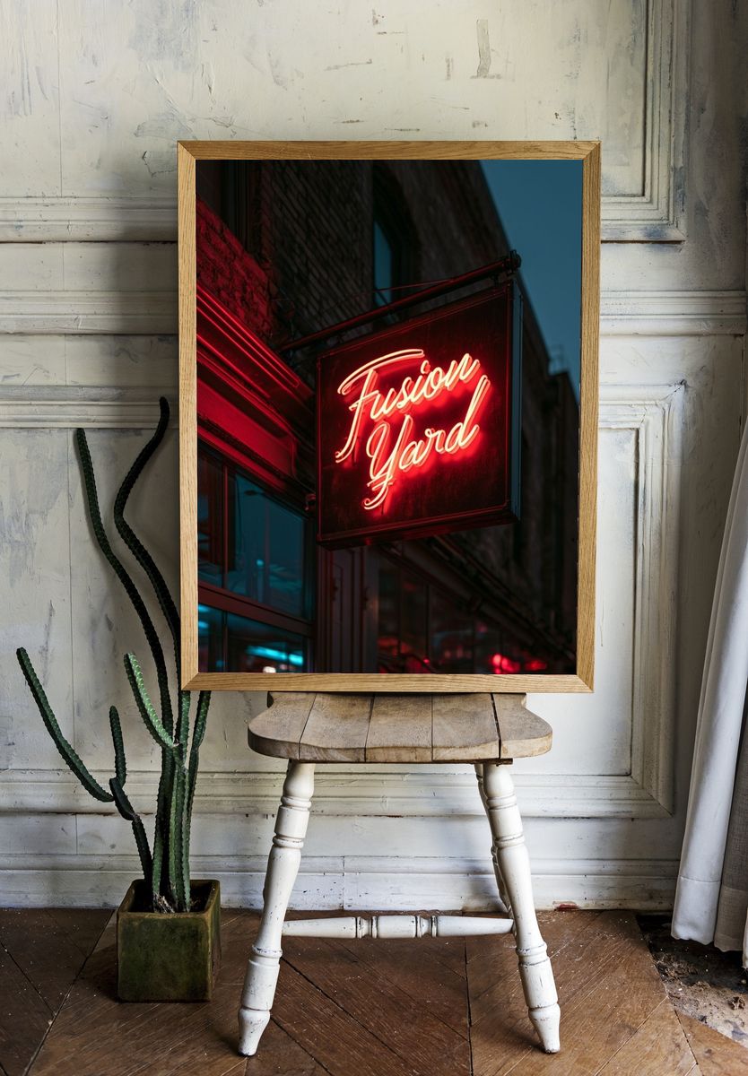 Fusion Yard Neon Sign Poster. — room view 1