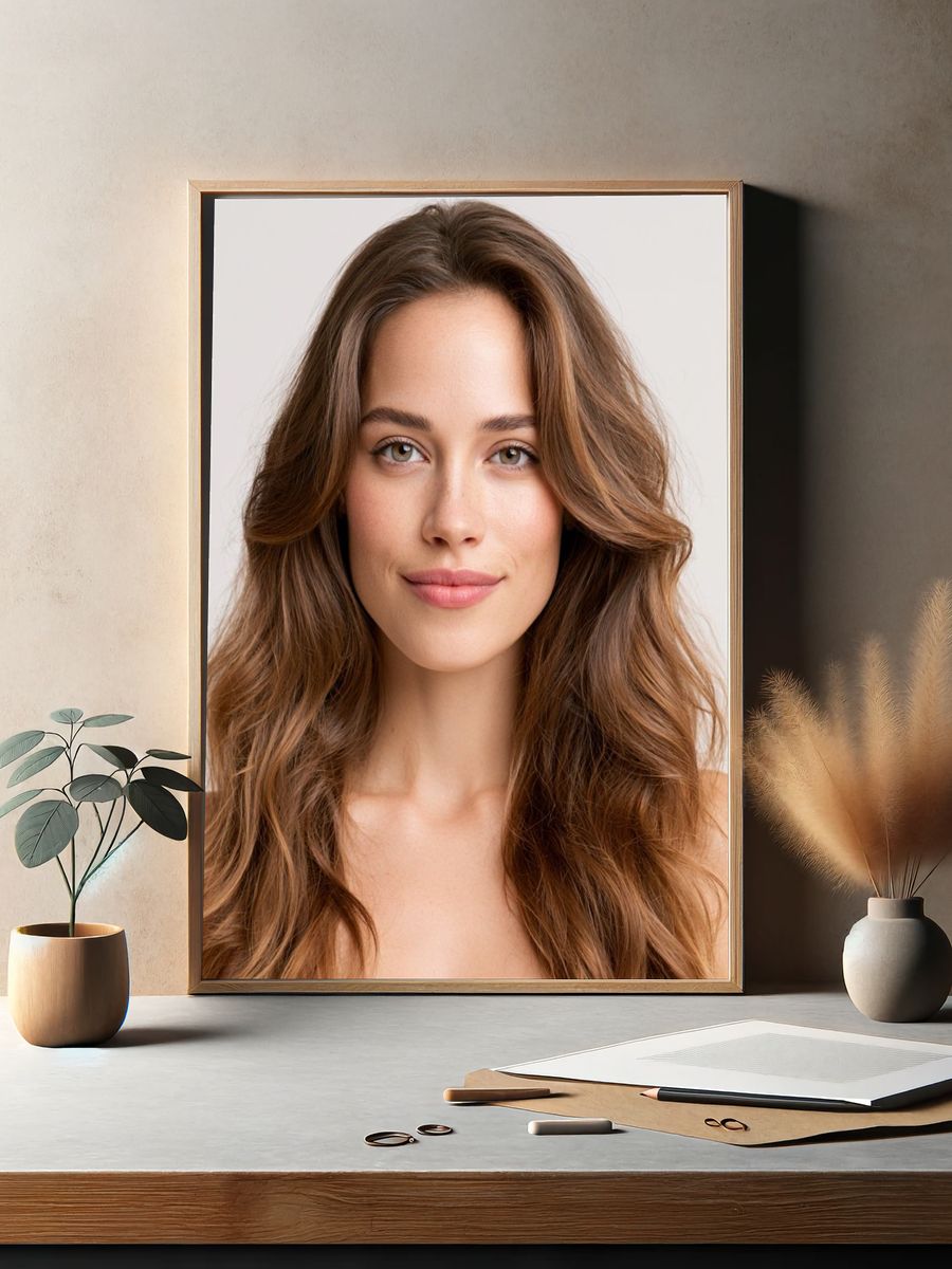 Elegant Woman Portrait Print. — room view 2