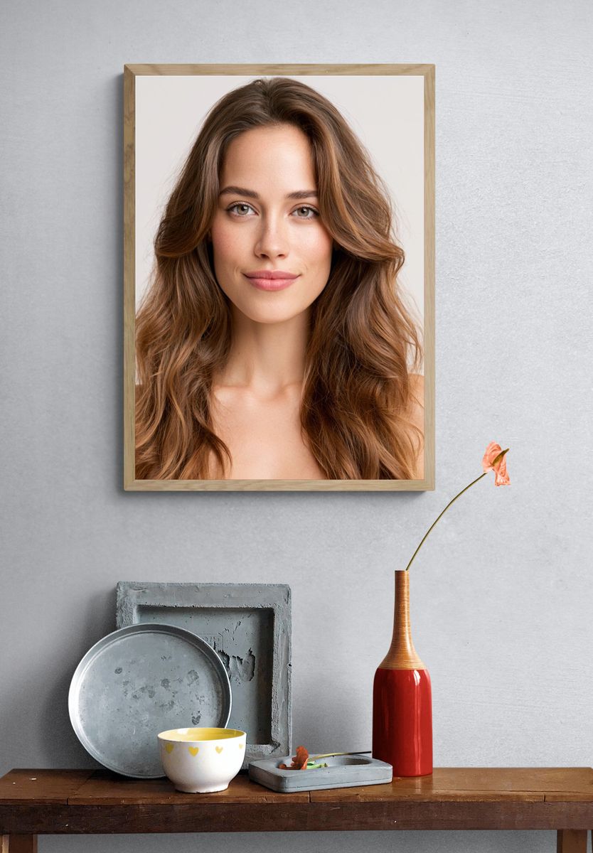 Elegant Woman Portrait Print. — room view 3