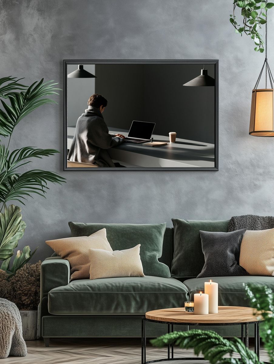 Quiet Workspace Photography Poster. — room view 4