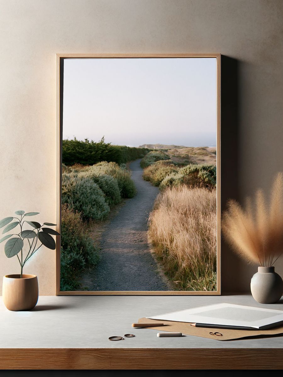 Coastal Path Landscape Poster. — room view 2