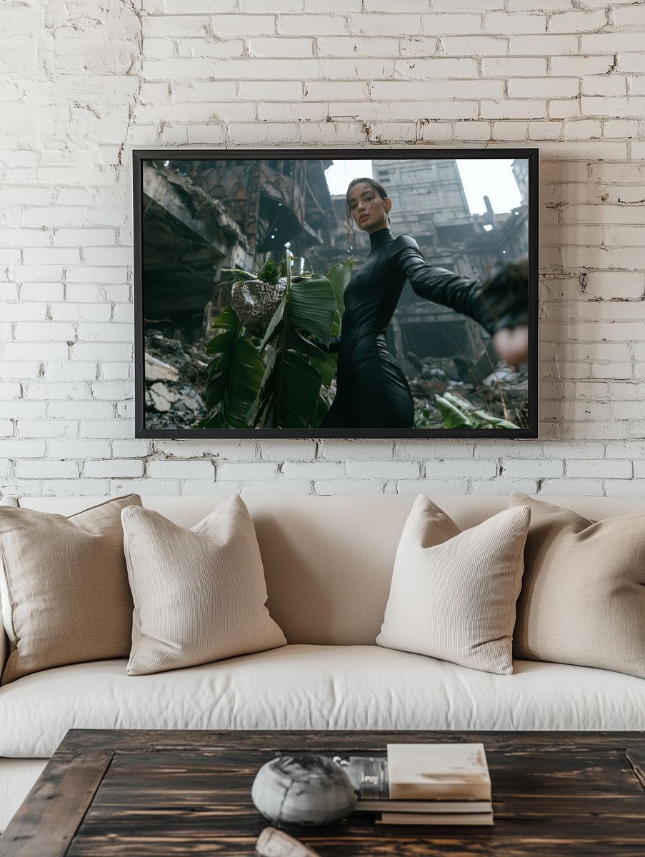 Futuristic Fashion Portrait Print. — room view 1