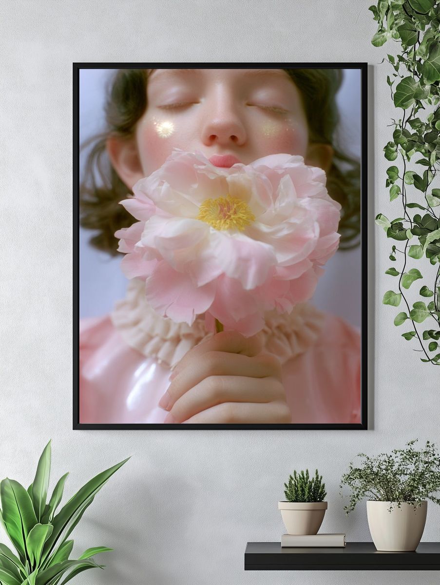 Dreamy Floral Portrait Print. — room view 4
