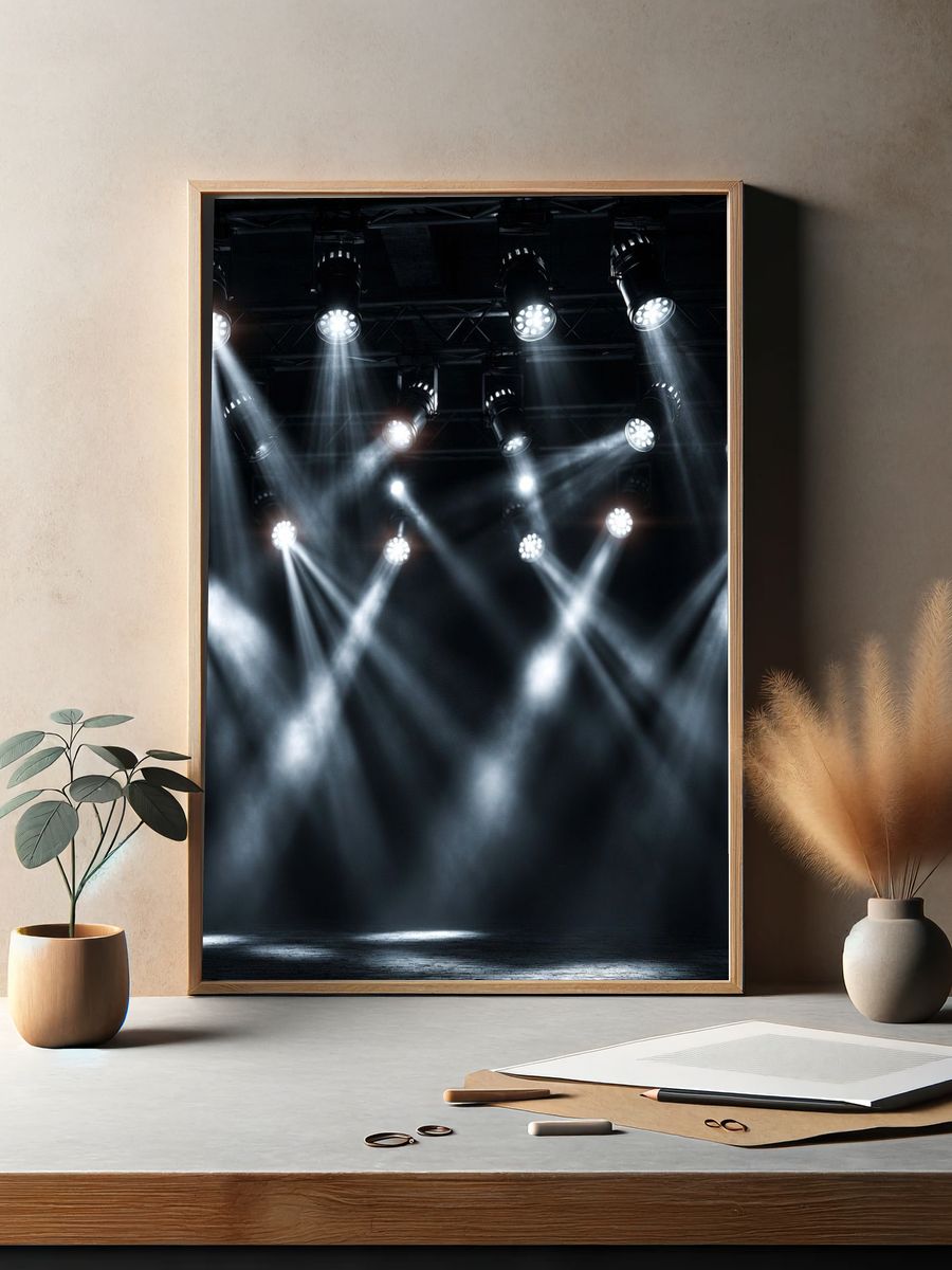 Stage Spotlights Photography Poster. — room view 2