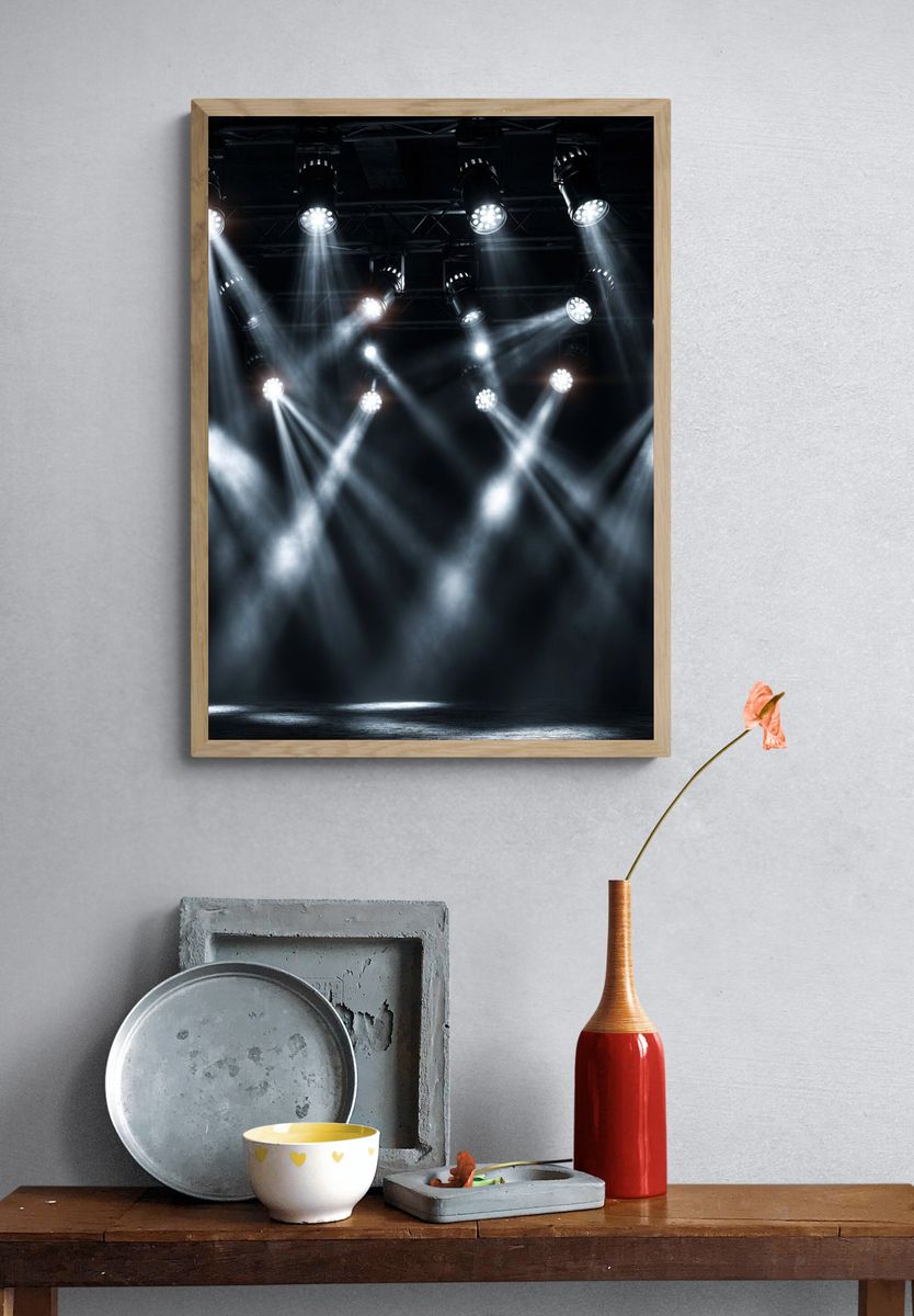 Stage Spotlights Photography Poster. — room view 3