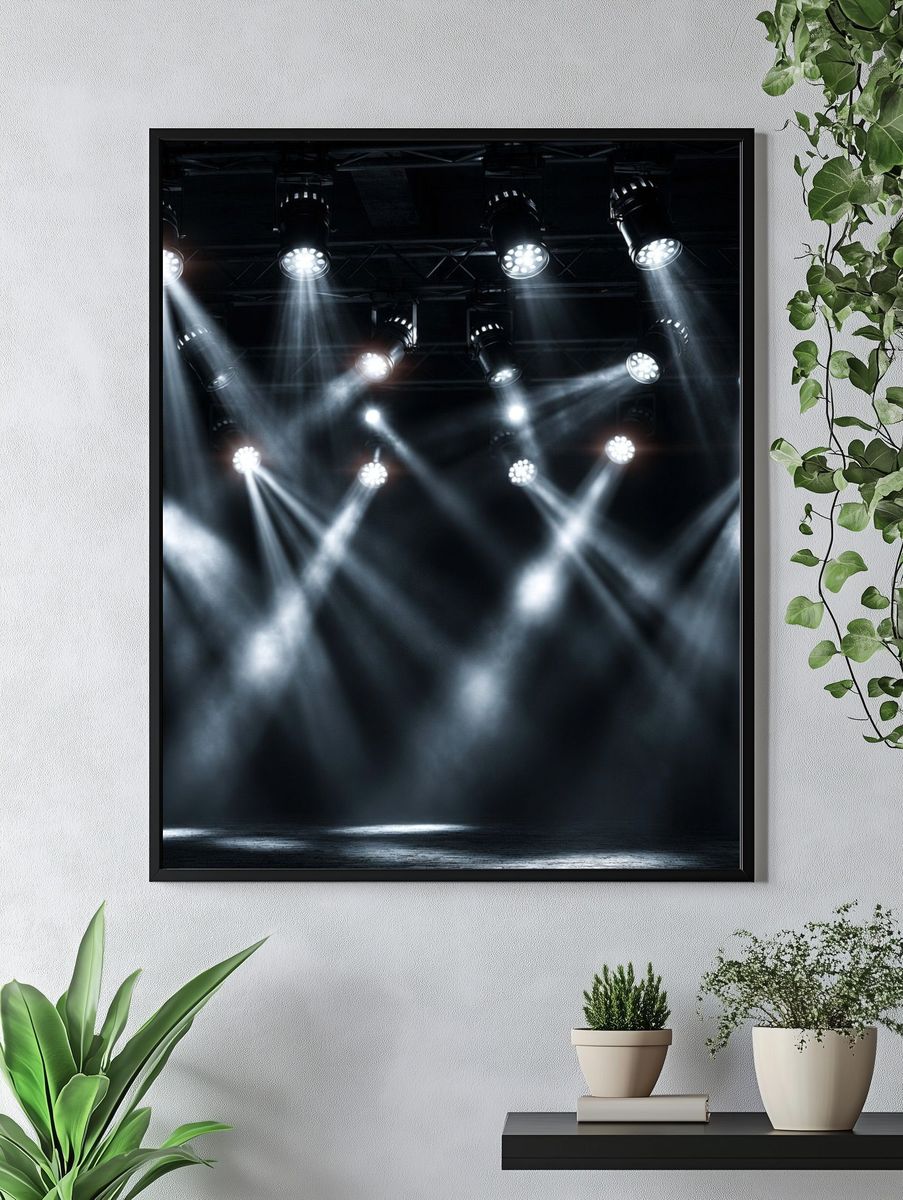 Stage Spotlights Photography Poster. — room view 4