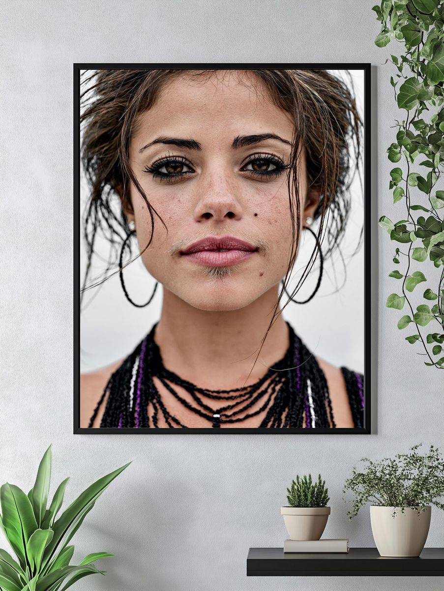 Expressive Woman Portrait Poster. — room view 4