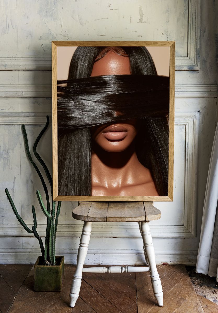 Editorial Beauty Portrait Poster. — room view 1