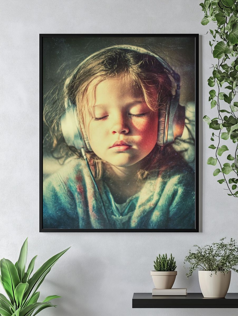 Dreaming Child Portrait Print. — room view 4