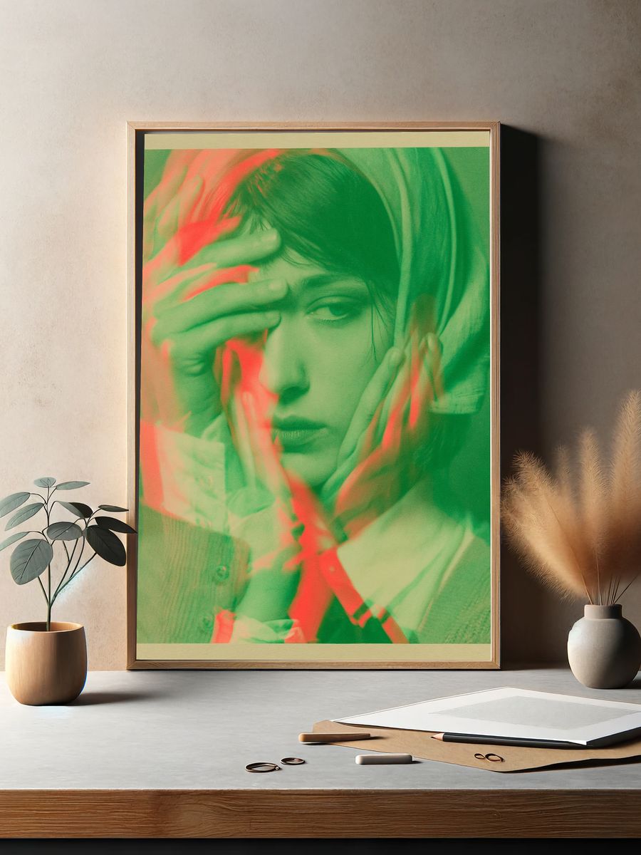 Glitch Portrait Poster. — room view 2