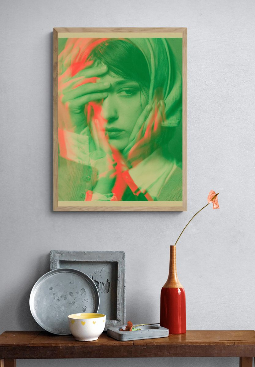 Glitch Portrait Poster. — room view 3