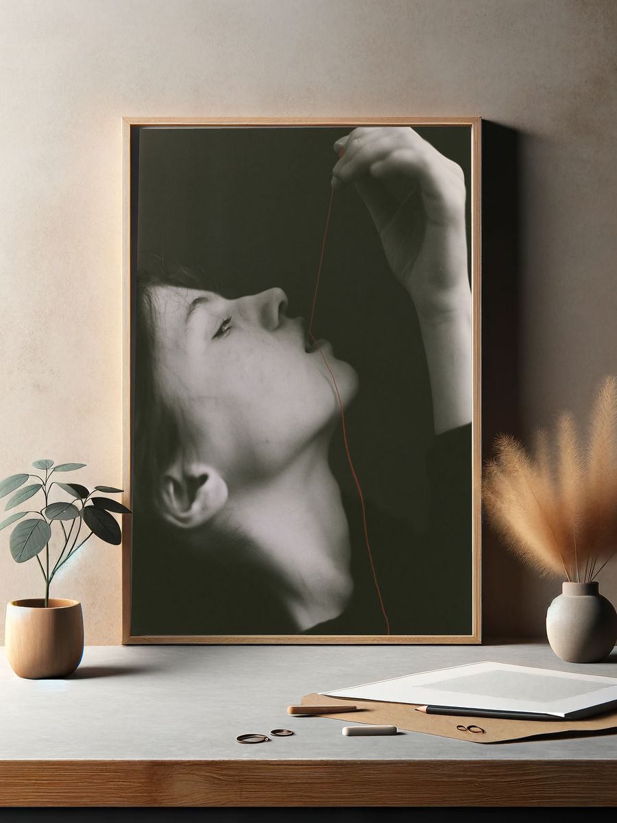 Red Thread Portrait Photography Poster. — room view 2