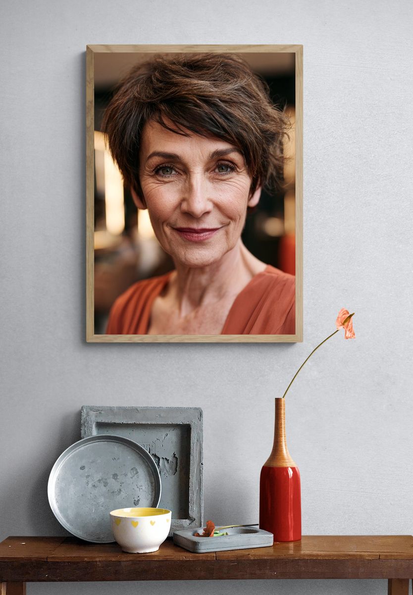 Elegant Woman Portrait Poster. — room view 3