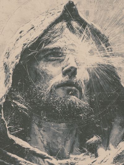 Bearded Man Portrait Print.
