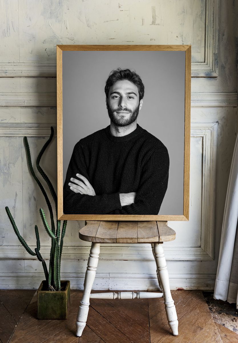 Bearded Man Portrait Photography Poster. — room view 1