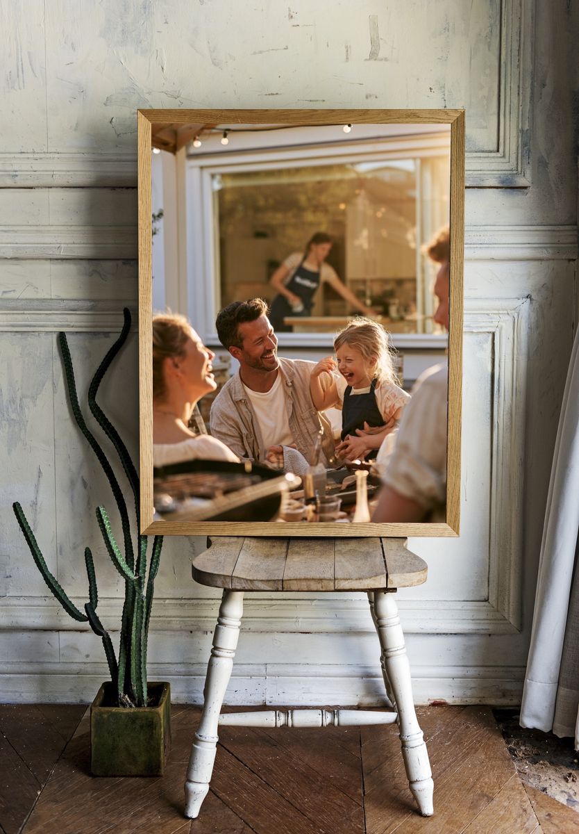 Sunlit Family Gathering Photography Poster. room preview